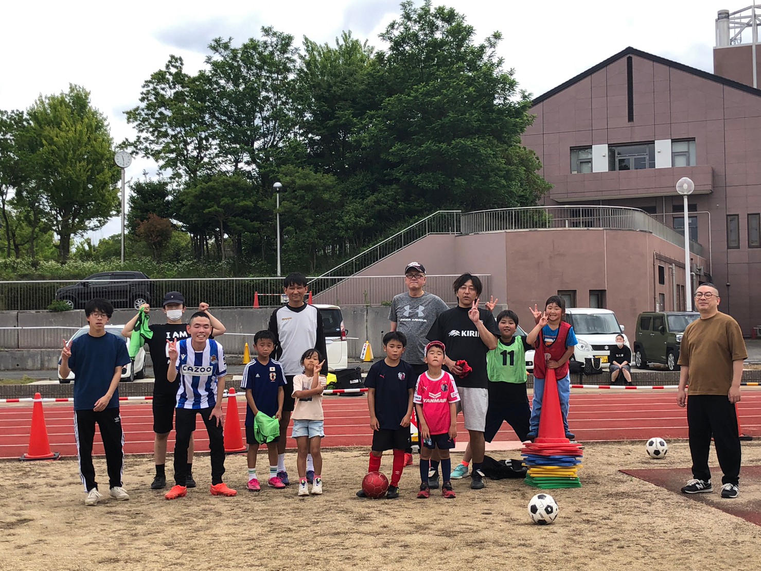 ファインプラザ大阪でのサッカー教室＆フライングディスク体験会　2023年