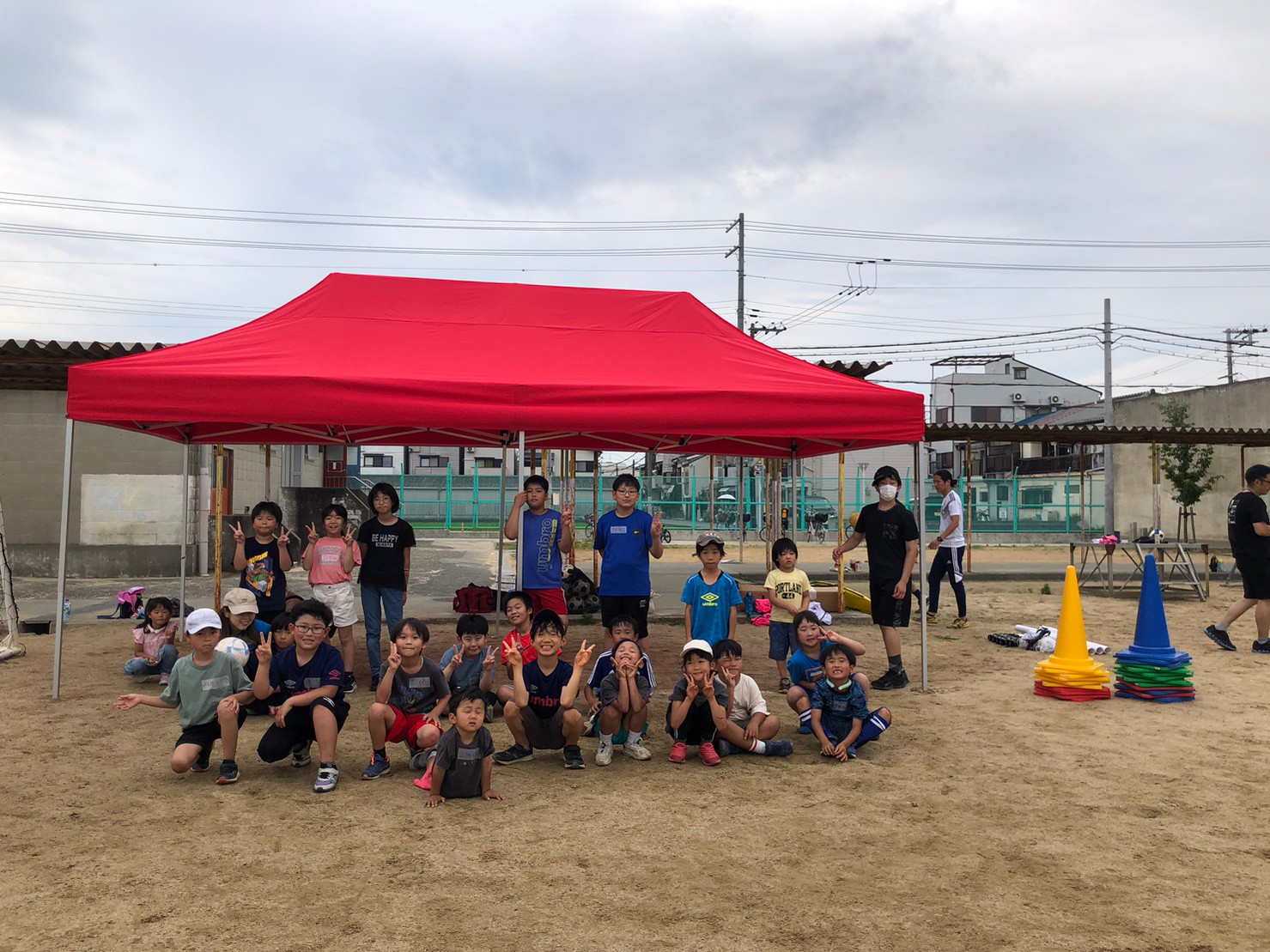 ６月2４日（土）松原市第2中学校でサッカー教室開催しました。